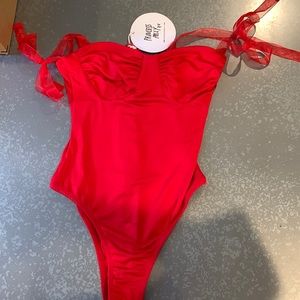 Adorable Red Princess Polly bodysuit